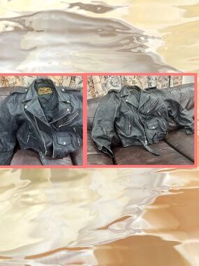 Vintage Leather Motor Cycle Jacket